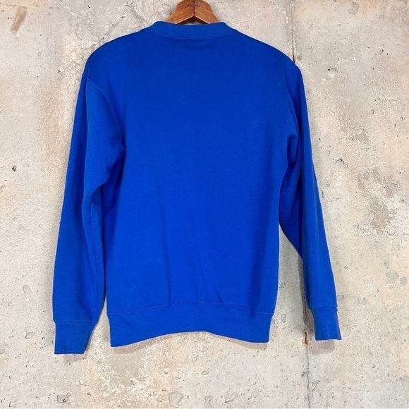 Vintage 80s velvasheer royal blue St. Louis pink puff paint skyline sweatshirt - Picture 7 of 7